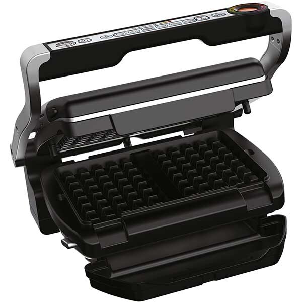 Set 2 placi goffre TEFAL OptiGrill+ XA723812, negru