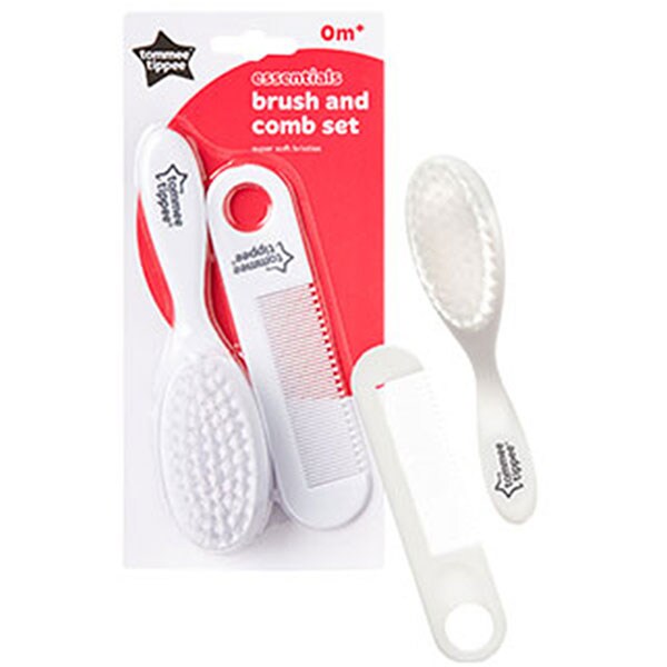 Set pieptan si perie TOMMEE TIPPEE, 0 luni +, alb