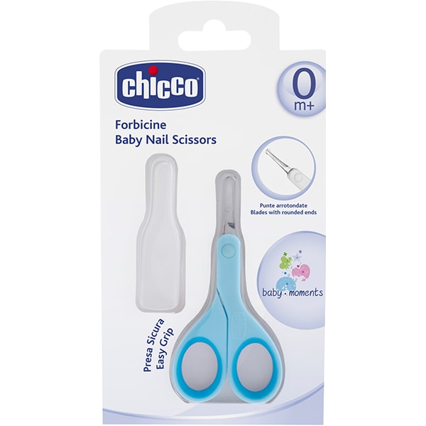 Forfecuta CHICCO cu protectie, 0 luni +, albastru 
