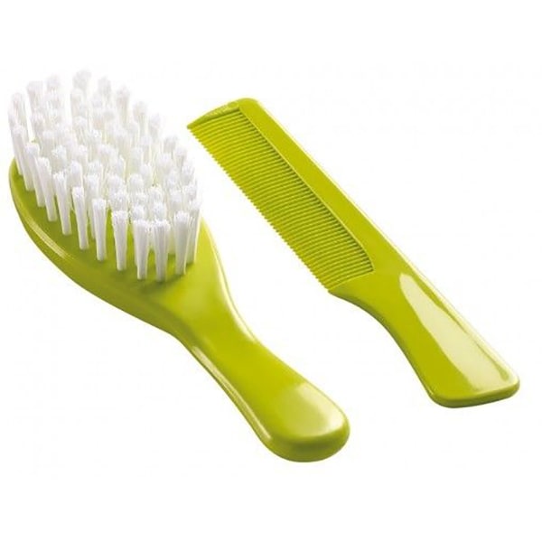 Set pieptan si perie THERMOBABY THE1410/21, 0 luni+, verde