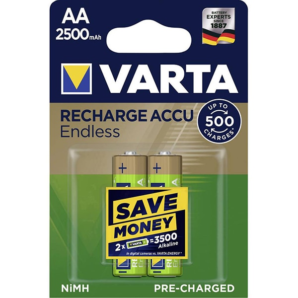Acumulatori VARTA Endless 56686101402, Ni-Mh, AA(R6), 2500 mAh, 2 bucati