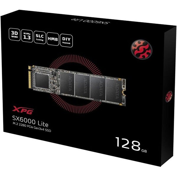 Solid-State Drive (SSD) ADATA XPG SX6000 Lite, 128GB, PCI Express 3.0 x4, M.2, ASX6000LNP-128GT-C	