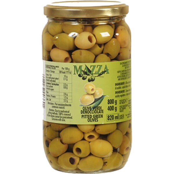 Masline verzi fara samburi MAZZA, 800g