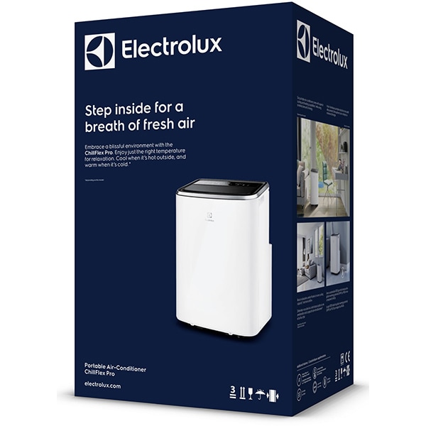 Aer conditionat portabil Electrolux EXP34U338HW, 12000 BTU, A/A+, Incalzire, Dezumidificare, alb