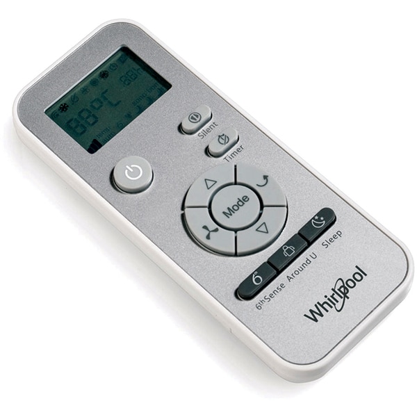 Aer conditionat portabil WHIRLPOOL PACW29HP, 9000BTU, A+, Incalzire, kit instalare inclus, alb-gri
