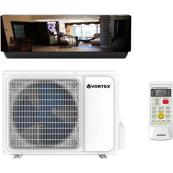Aer conditionat VORTEX VAI2420JPMRBW, 24000 BTU, A++/A+, Wi-Fi, kit instalare inclus, negru-oglinda