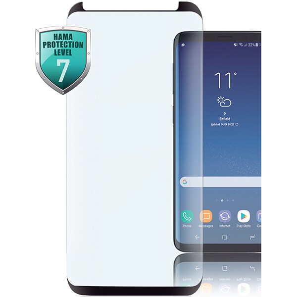 Folie Tempered Glass pentru Samsung Galaxy S9+, HAMA 178993, negru