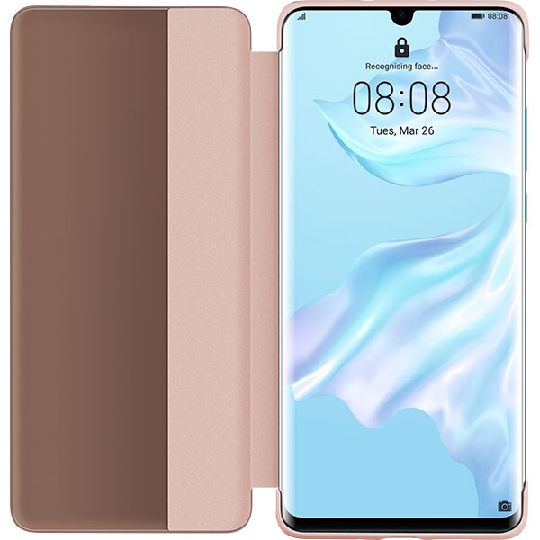 Husa Smart View Cover pentru HUAWEI P30 Pro, 51992884, roz