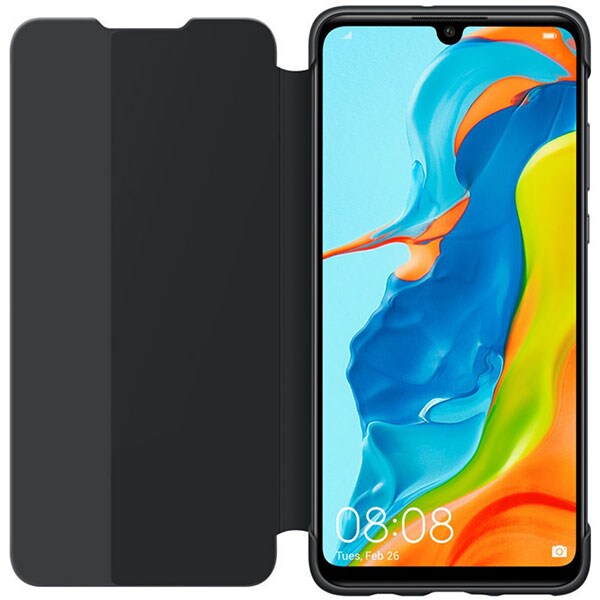 Husa Smart View Cover pentru HUAWEI P30 Lite, 51993076, negru