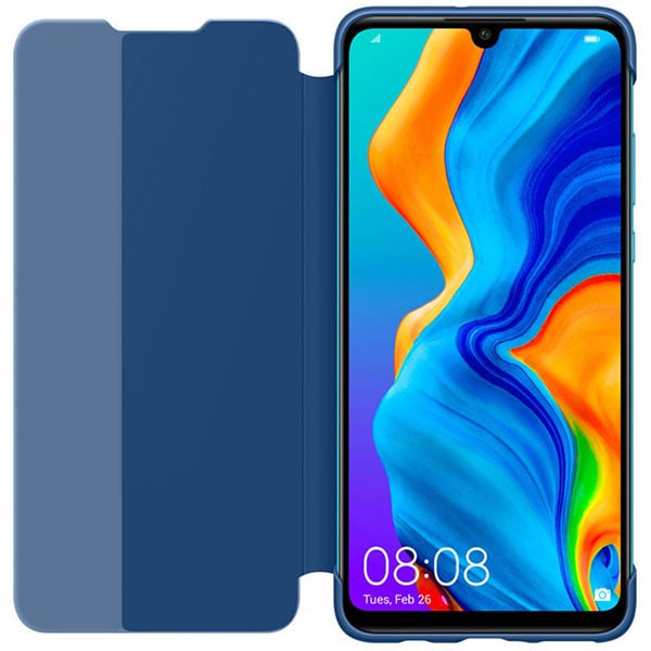Husa Smart View Cover pentru HUAWEI P30 Lite, 51993077, albastru