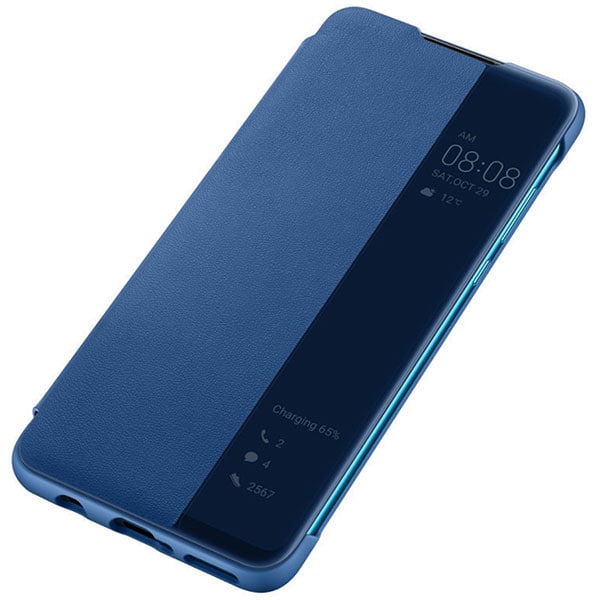 Husa Smart View Cover pentru HUAWEI P30 Lite, 51993077, albastru