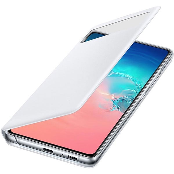 Husa S View Wallet pentru SAMSUNG Galaxy S10 Lite, EF-EG770PWEGEU, alb