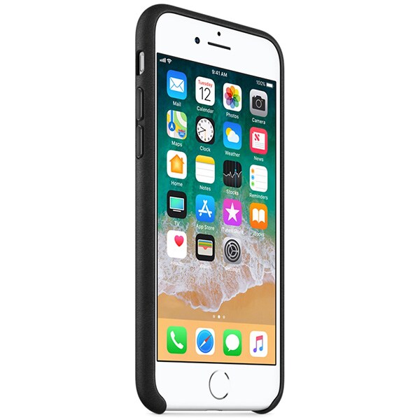 Carcasa pentru APPLE iPhone 8/7, MQH92ZM/A, piele, Black