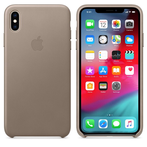 Carcasa pentru APPLE iPhone Xs Max, MRWR2ZM/A, piele, Taupe