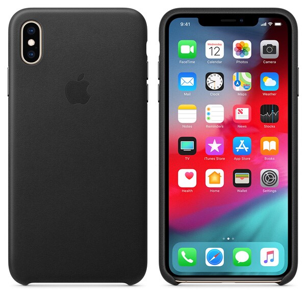 Carcasa pentru APPLE iPhone Xs Max, MRWT2ZM/A, piele, Black