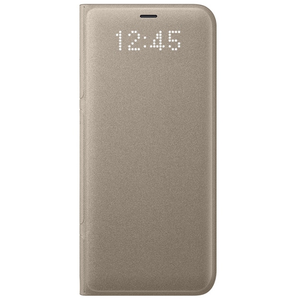 Husa Flip Led View SAMSUNG Galaxy S8 Plus, EF-NG955PFEGWW, Gold