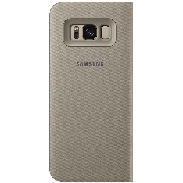 Husa Flip Led View SAMSUNG Galaxy S8 Plus, EF-NG955PFEGWW, Gold