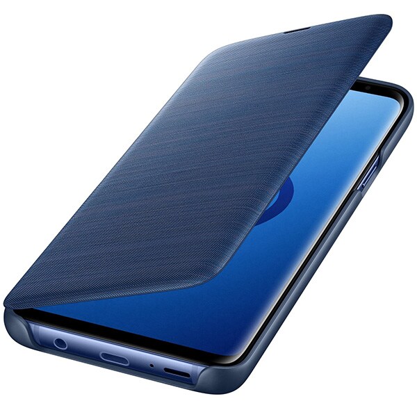 Husa Flip Led View pentru SAMSUNG Galaxy S9 Plus, EF-NG965PLEGWW, Blue