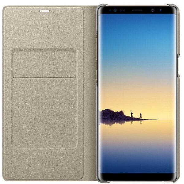 Husa Flip Led View SAMSUNG Galaxy Note 8, EF-NN950PFEGWW, Gold