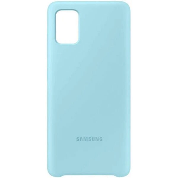 Husa telefon SAMSUNG pentru Galaxy A71, EF-PA715TLEGEU, silicon, albastru