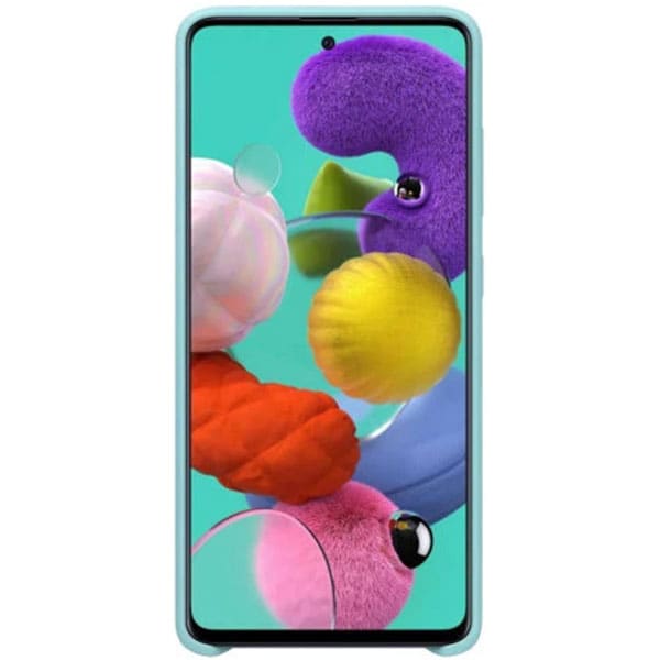 Husa telefon SAMSUNG pentru Galaxy A71, EF-PA715TLEGEU, silicon, albastru