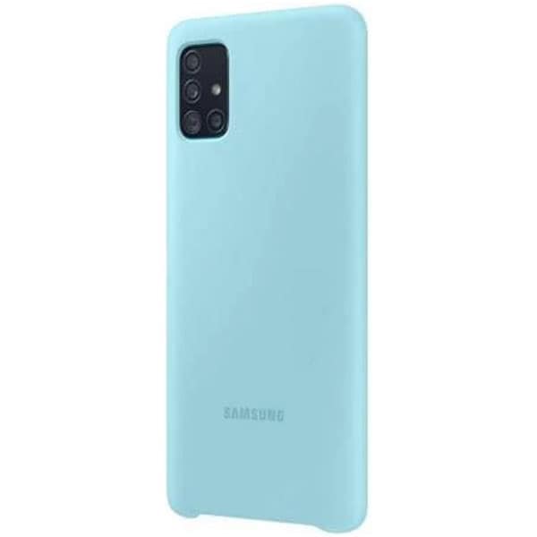 Husa telefon SAMSUNG pentru Galaxy A71, EF-PA715TLEGEU, silicon, albastru