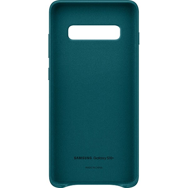 Carcasa Leather Cover pentru SAMSUNG Galaxy S10 Plus EF-VG975LGEGWW, piele naturala, green