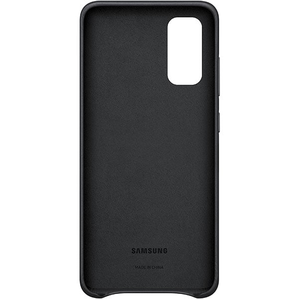 Husa telefon SAMSUNG pentru Galaxy S20, EF-VG980LBEGEU, piele naturala, negru
