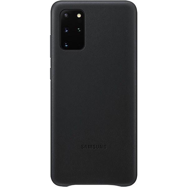 Carcasa pentru SAMSUNG Galaxy S20 Plus, EF-VG985LBEGEU, piele naturala, negru