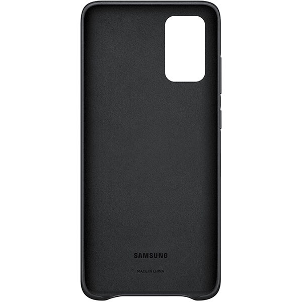 Carcasa pentru SAMSUNG Galaxy S20 Plus, EF-VG985LBEGEU, piele naturala, negru