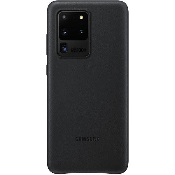 Carcasa pentru SAMSUNG Galaxy S20 Ultra, EF-VG988LBEGEU, piele naturala, negru