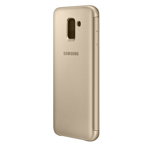 Husa Flip Walet pentru SAMSUNG Galaxy J6, EF-WJ600CFEGWW, Gold
