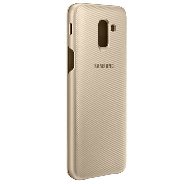 Husa Flip Walet pentru SAMSUNG Galaxy J6, EF-WJ600CFEGWW, Gold
