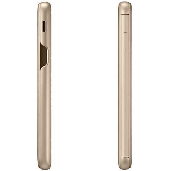Husa Flip Walet pentru SAMSUNG Galaxy J6, EF-WJ600CFEGWW, Gold