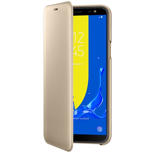 Husa Flip Walet pentru SAMSUNG Galaxy J6, EF-WJ600CFEGWW, Gold