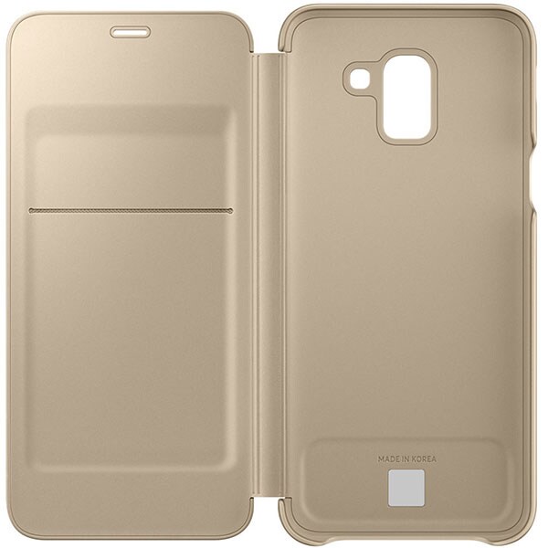 Husa Flip Walet pentru SAMSUNG Galaxy J6, EF-WJ600CFEGWW, Gold