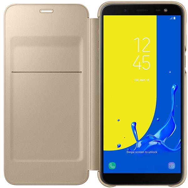 Husa Flip Walet pentru SAMSUNG Galaxy J6, EF-WJ600CFEGWW, Gold
