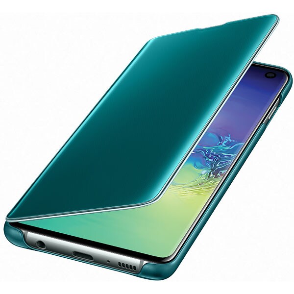 Husa Clear View pentru SAMSUNG Galaxy S10 EF-ZG973CGEGWW, green