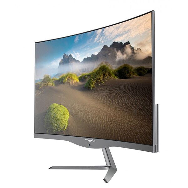 Sistem PC All in One MYRIA MY8313SV, Intel Celeron J3455 pana la 2.3GHz, 23.8" Full HD Curved, 4GB, HDD 500GB, Intel HD Graphics 500, Linux