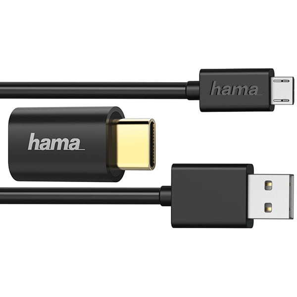 Baterie externa HAMA 178982, 7800mAh, 1xType C, 1xUSB, black