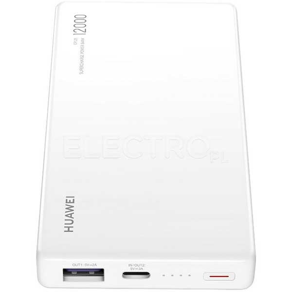 Baterie externa HUAWEI SuperCharge 55030727, 12000mAh, 1xUSB, 1xType C, alb
