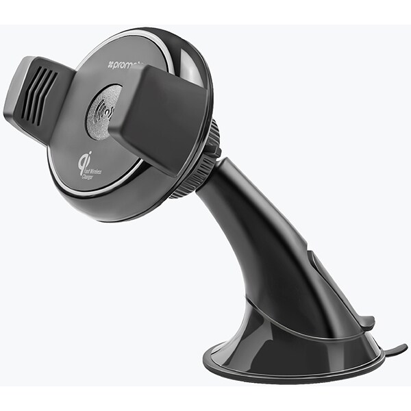 Suport auto cu incarcare wireless PROMATE Auramount-2, QI, parbriz, negru