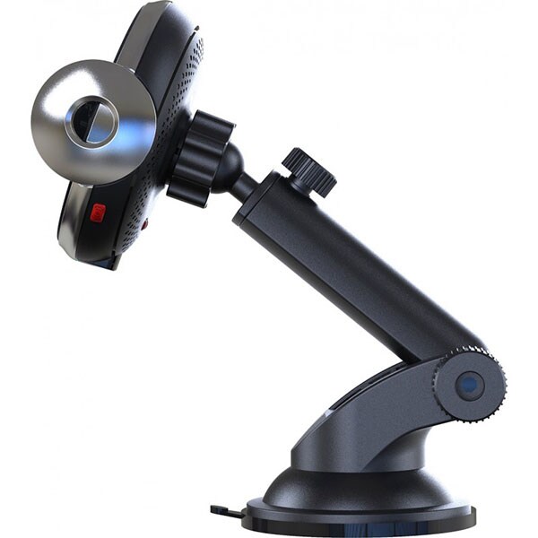 Suport auto cu incarcare wireless MYRIA MY9308, parbriz, Qi, negru
