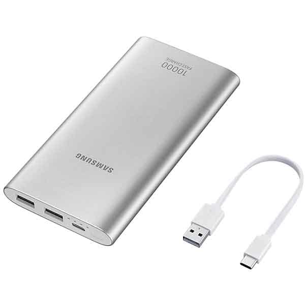 Baterie externa SAMSUNG EB-P1100CSEGWW, 10000 mAh, 2xUSB/Type C, argintiu