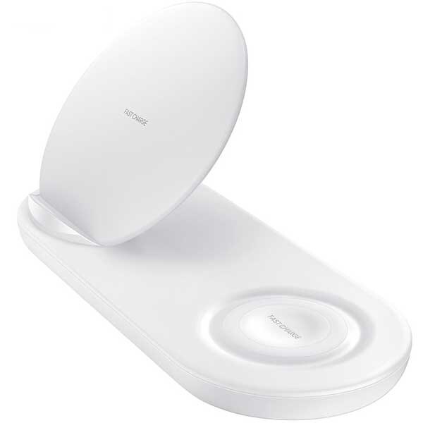 Incarcator wireless SAMSUNG Wireless Charger Duo EP-N6100TWEGWW, universal, QI, USB-C, alb