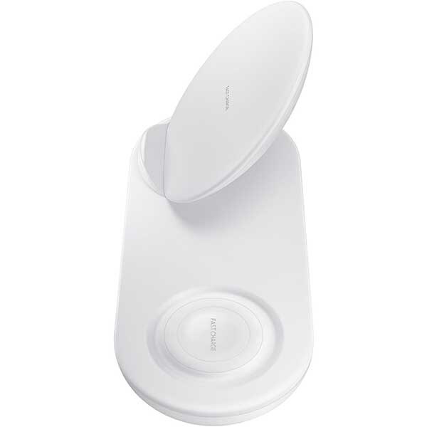 Incarcator wireless SAMSUNG Wireless Charger Duo EP-N6100TWEGWW, universal, QI, USB-C, alb