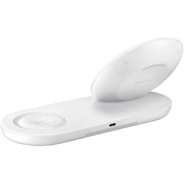 Incarcator wireless SAMSUNG Wireless Charger Duo EP-N6100TWEGWW, universal, QI, USB-C, alb