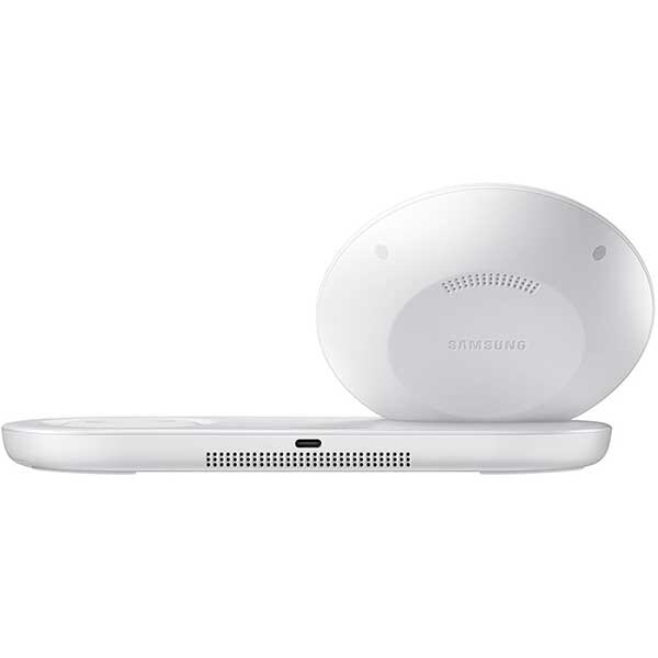 Incarcator wireless SAMSUNG Wireless Charger Duo EP-N6100TWEGWW, universal, QI, USB-C, alb