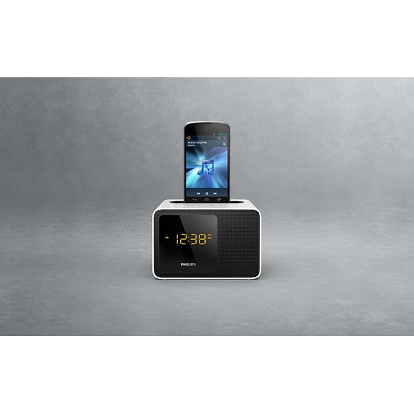 Radio cu ceas portabil PHILIPS AJT5300W/12, FM, Bluetooth, alb