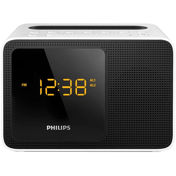 Radio cu ceas portabil PHILIPS AJT5300W/12, FM, Bluetooth, alb